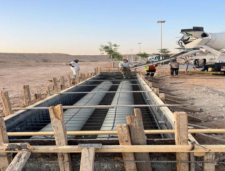 Pipe culvert before pouring